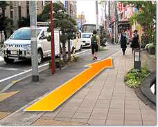 Ruta a la parada de autobús